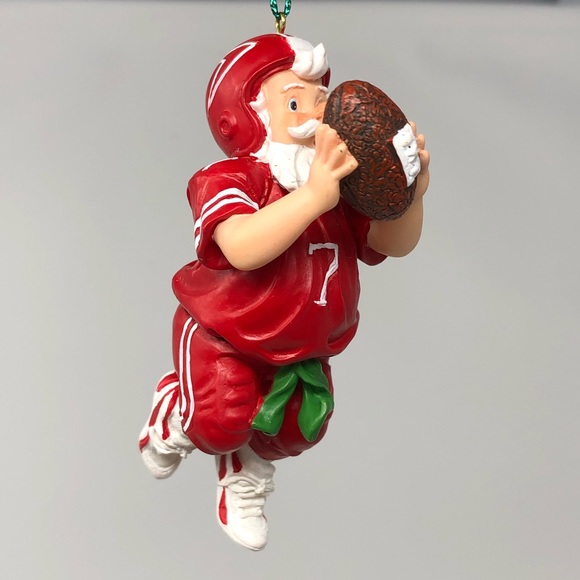 Other - Santa Claus playing Football in Uniform Ornament